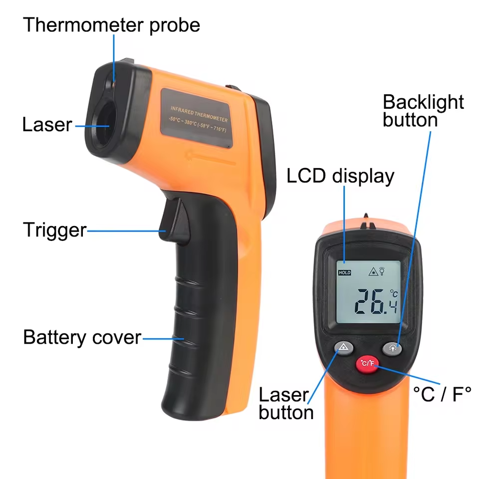 Nuevo Termómetro Infrarrojo Di - Industrial Laser Temperature reseña y precio