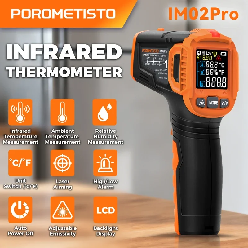 Termómetro Infrarrojo -50~380C - Industrial Laser Temperature reseña y precio